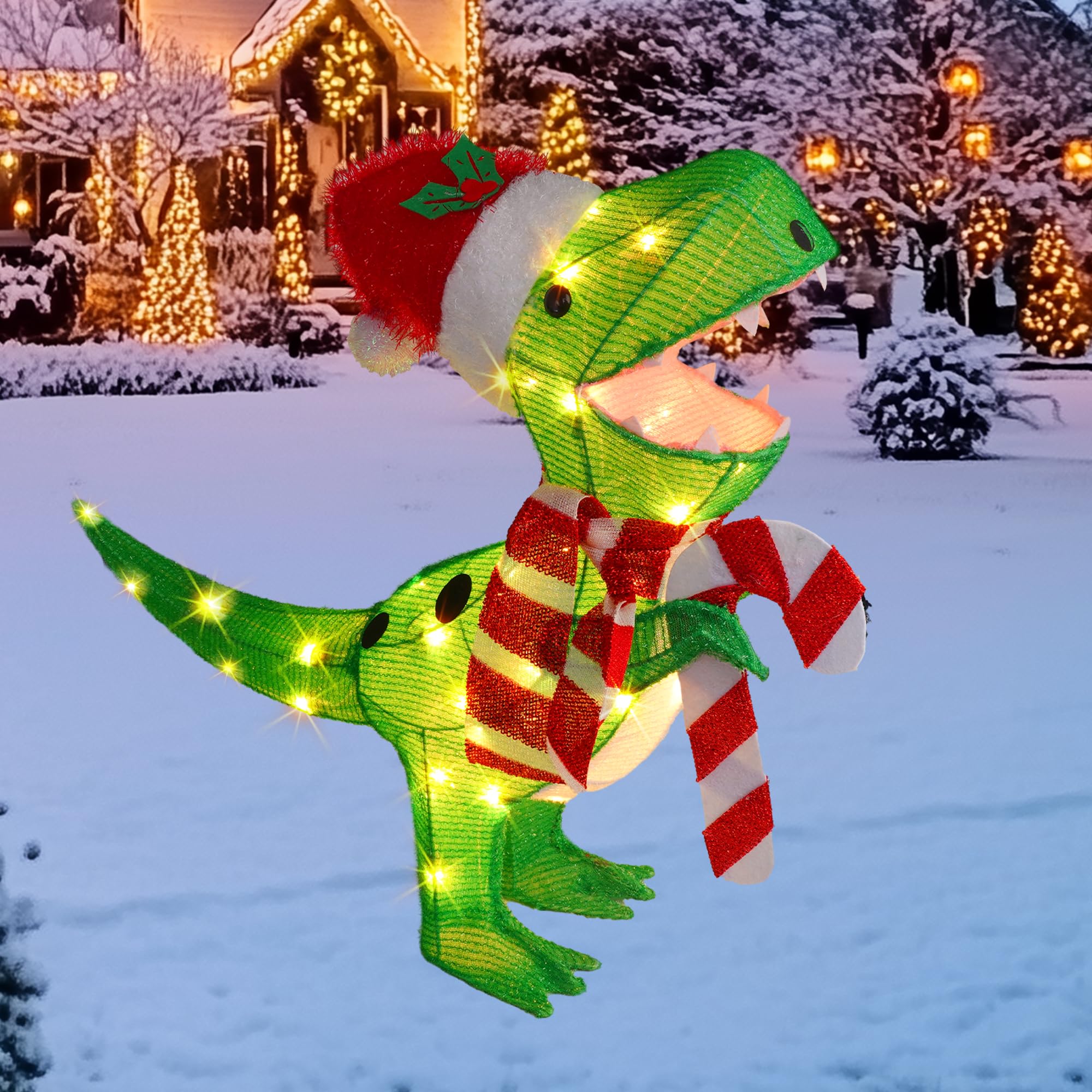 Amazon.com: TW SHINE Christmas Dinosaur Decorations Outdoor, 22.5